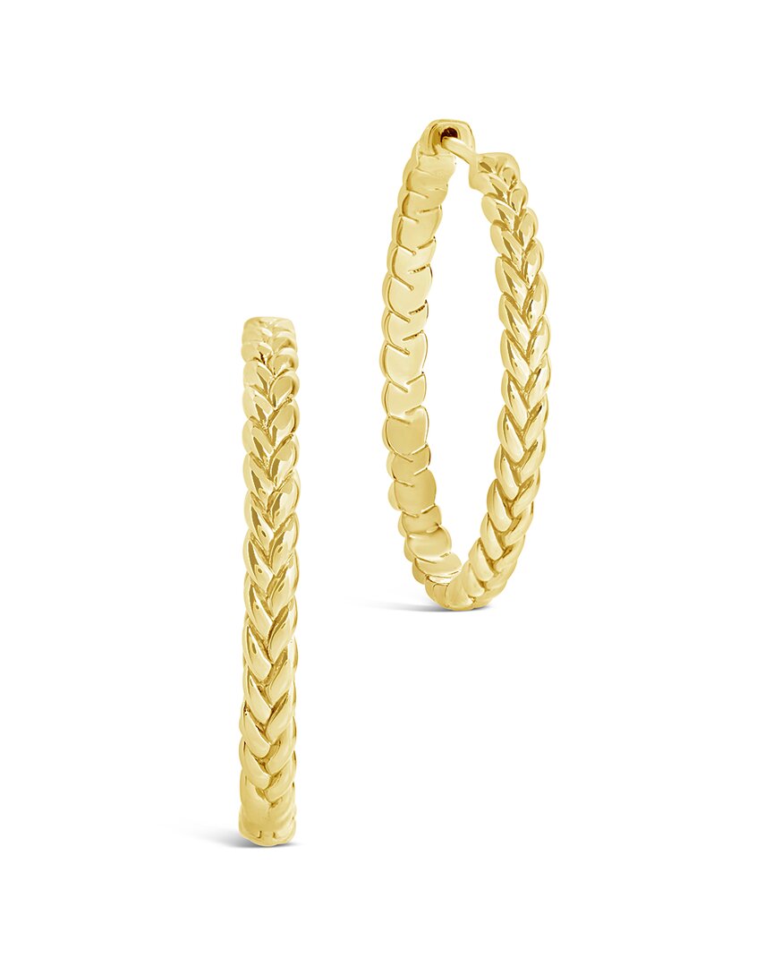 Shop Sterling Forever 14k Plated Khalessi Chain Hoops