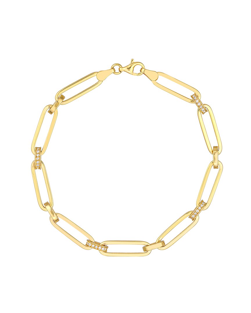 Pure Gold 14k Chain & Link Bracelet