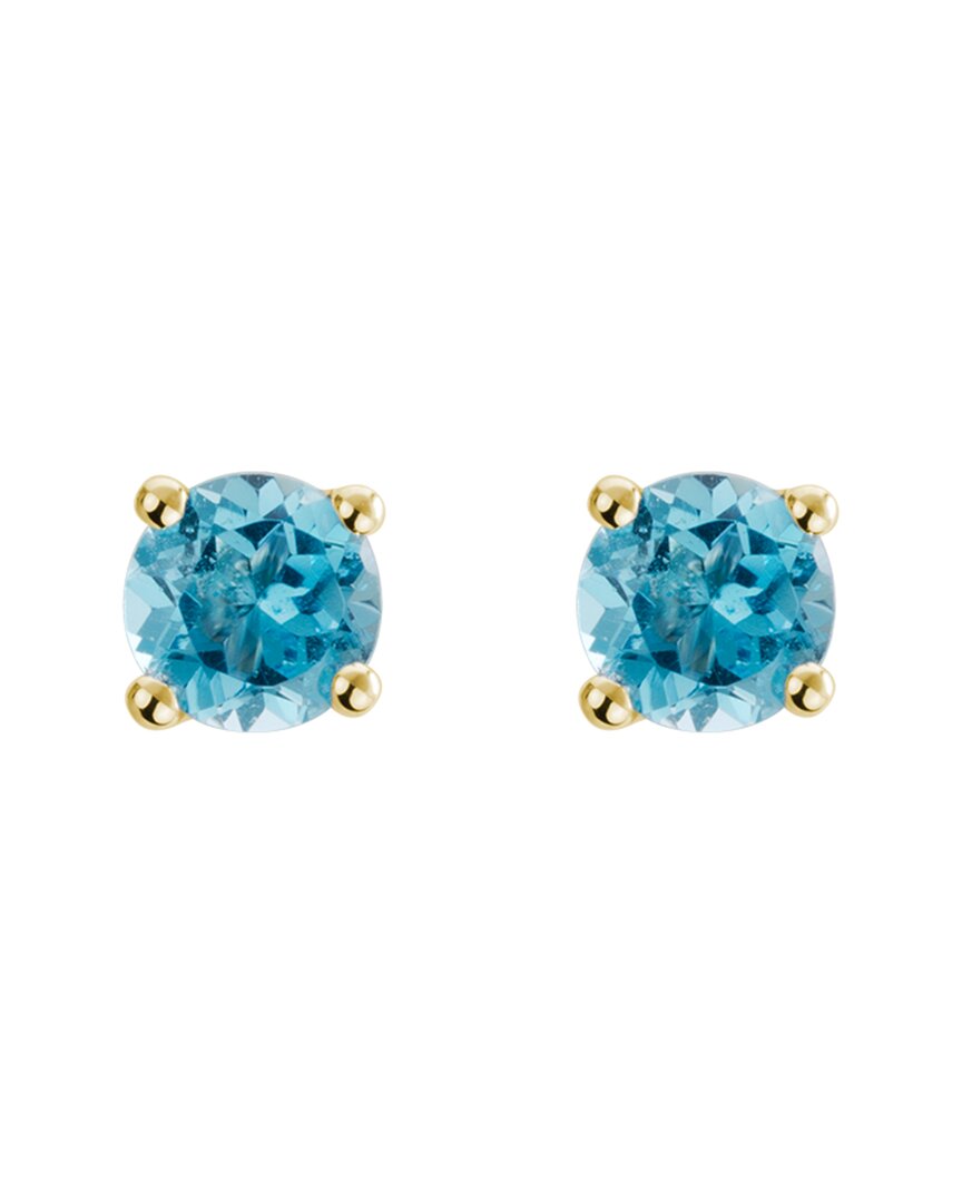 Diamond Select Cuts 14k 1.09 Ct. Tw. Blue Topaz Earrings