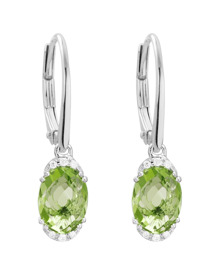 Diamond Select Cuts 14k 2.91 Ct. Tw. Diamond & Peridot Earrings