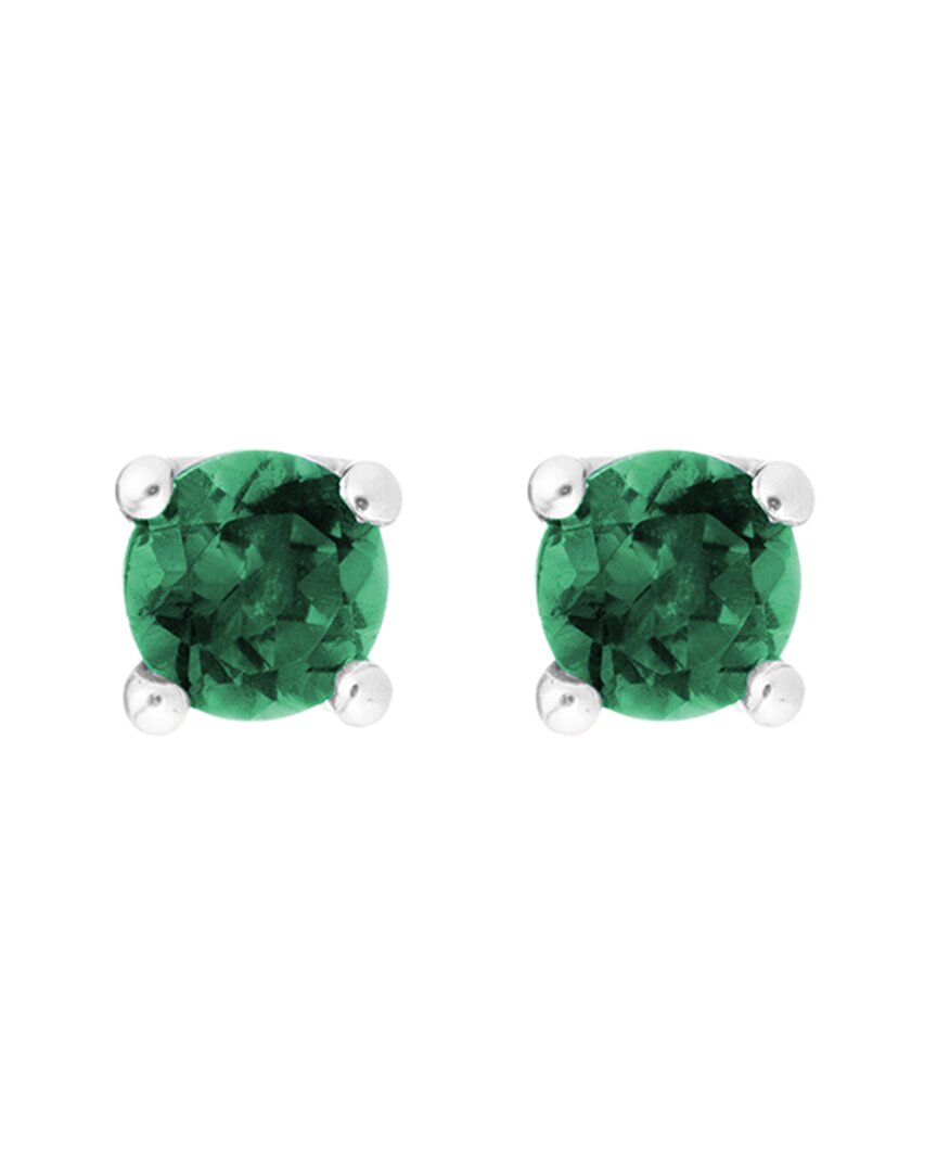Diamond Select Cuts 14k 0.55 Ct. Tw. Emerald Earrings In Green
