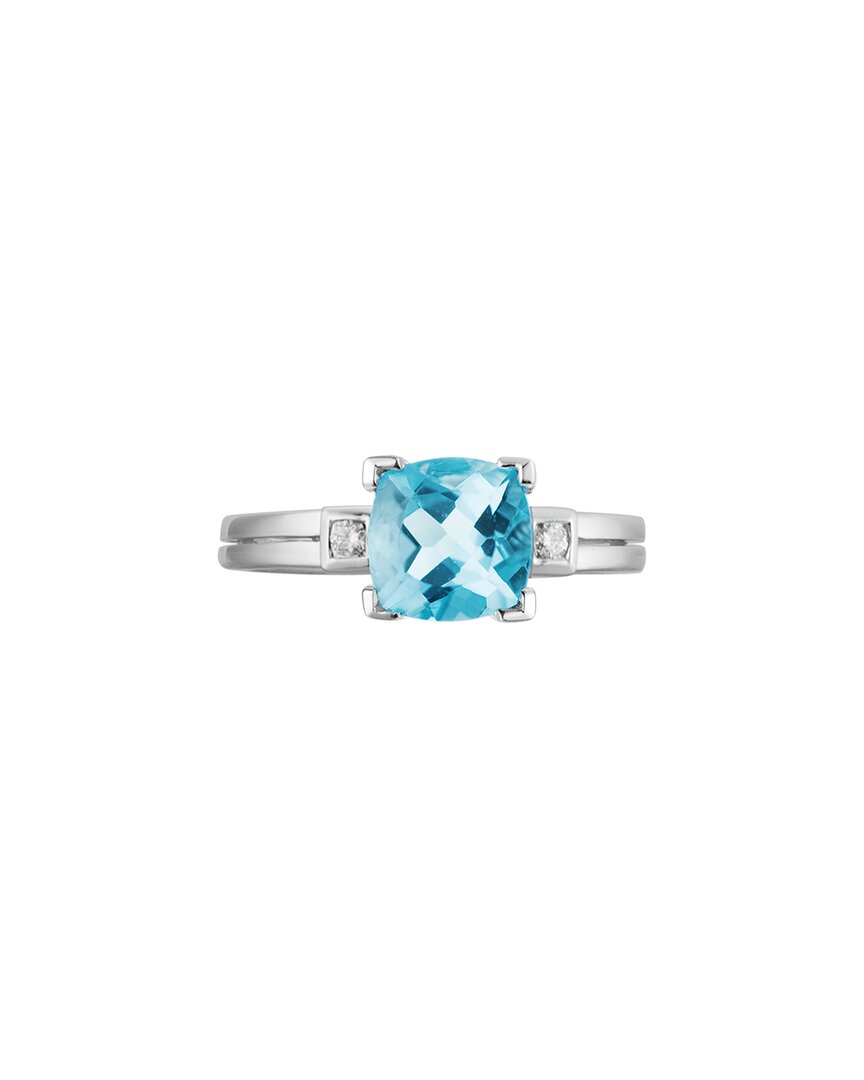 Diamond Select Cuts 14k 1.82 Ct. Tw. Diamond & Blue Topaz Ring