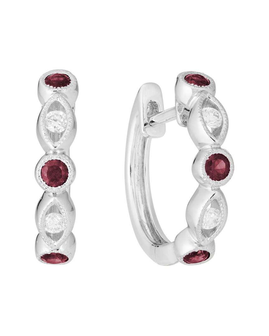 Diamond Select Cuts Dnu 0 Units Sold 14k 0.38 Ct. Tw. Diamond & Garnet Earrings