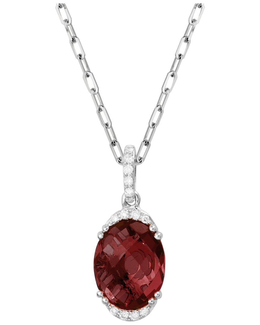 Diamond Select Cuts 14k 4.01 Ct. Tw. Diamond & Garnet Necklace