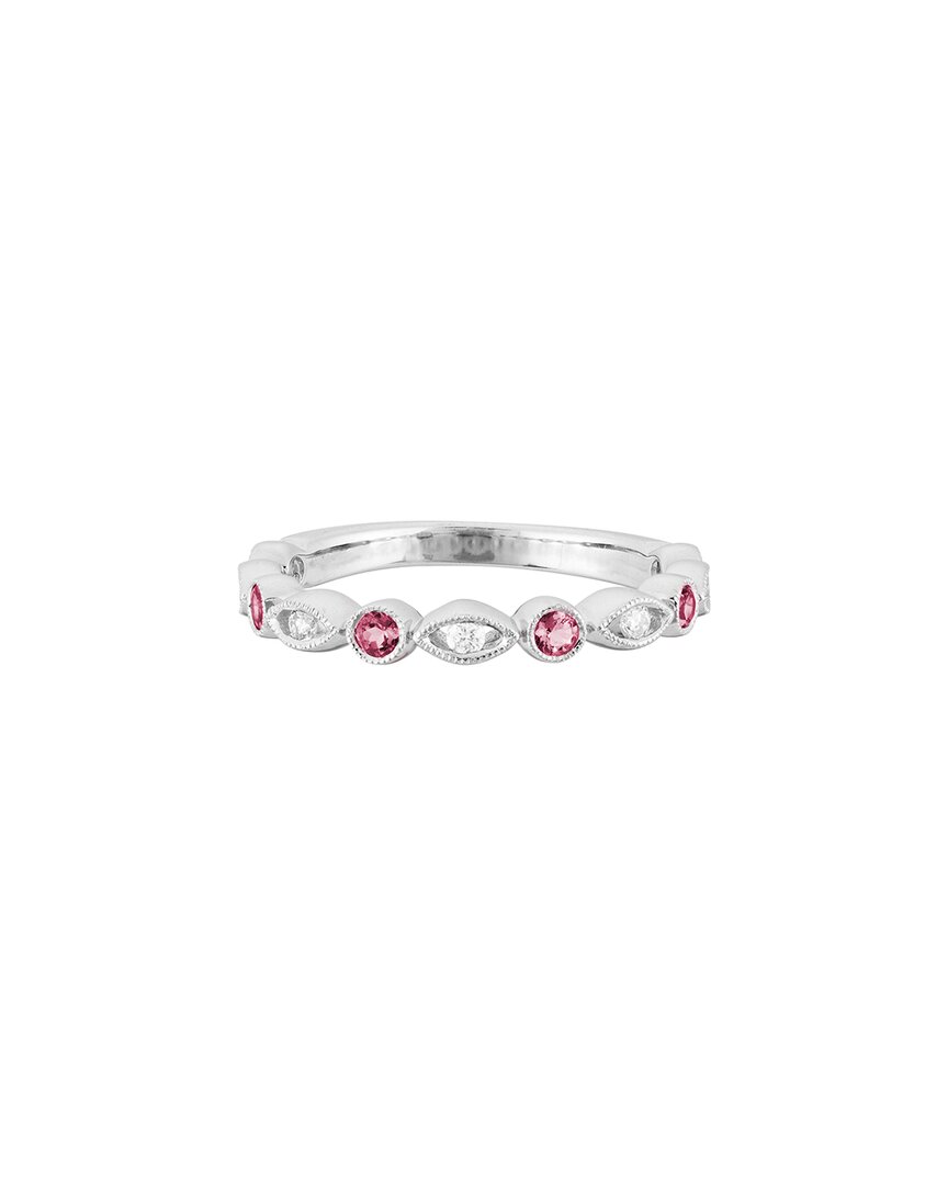 Diamond Select Cuts 14k Diamond .11 Ct. & .35 Ct. Pink Tourmaline Ring