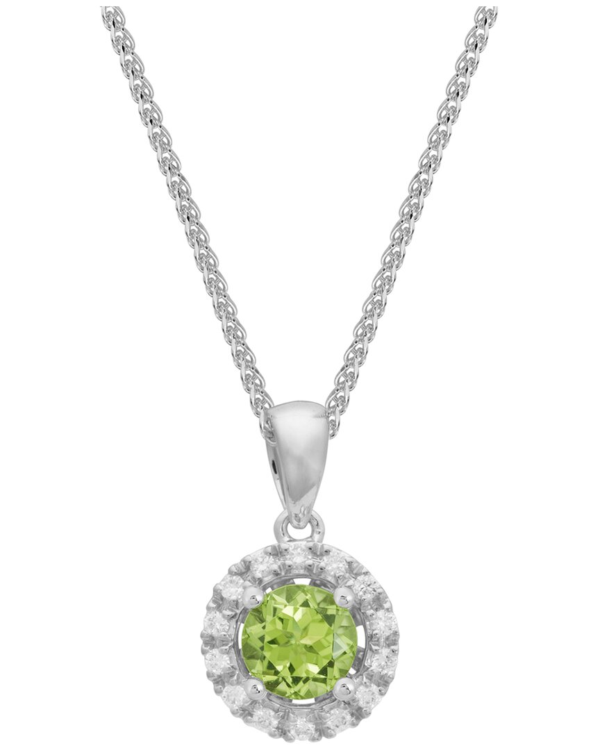 Diamond Select Cuts Dnu 0 Units Sold 14k 0.70 Ct. Tw. Diamond & Peridot Necklace