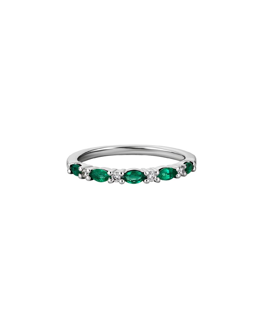 Diamond Select Cuts 14k 0.51 Ct. Tw. Diamond & Emerald Ring