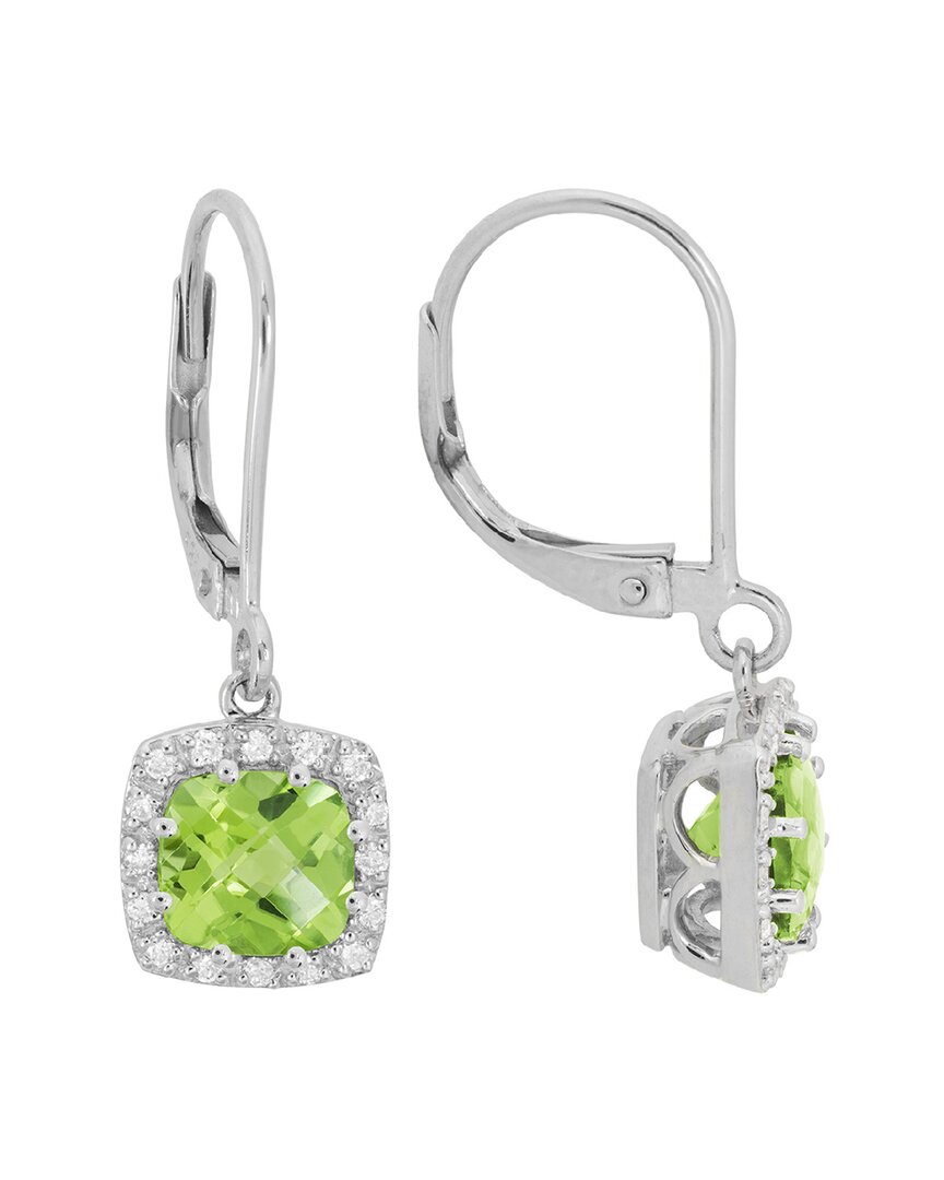Diamond Select Cuts 14k 2.32 Ct. Tw. Diamond & Peridot Earrings