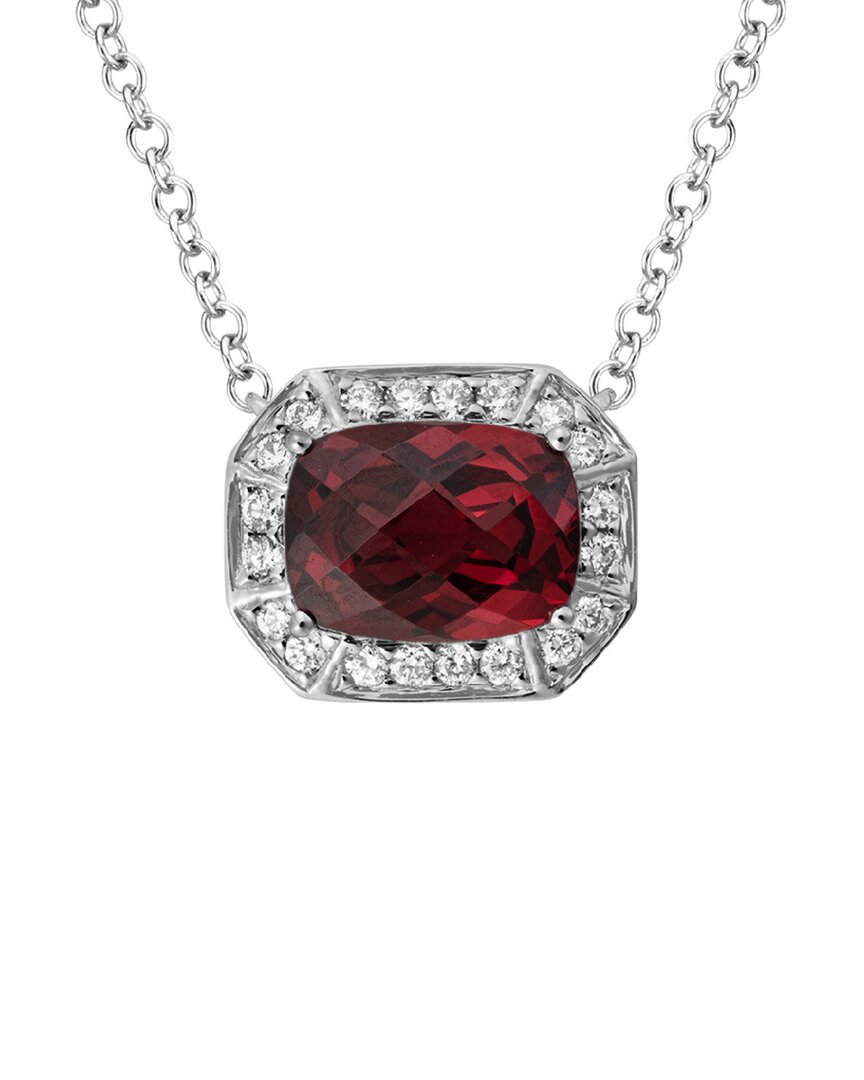 Diamond Select Cuts 14k 2.01 Ct. Tw. Diamond & Garnet Necklace