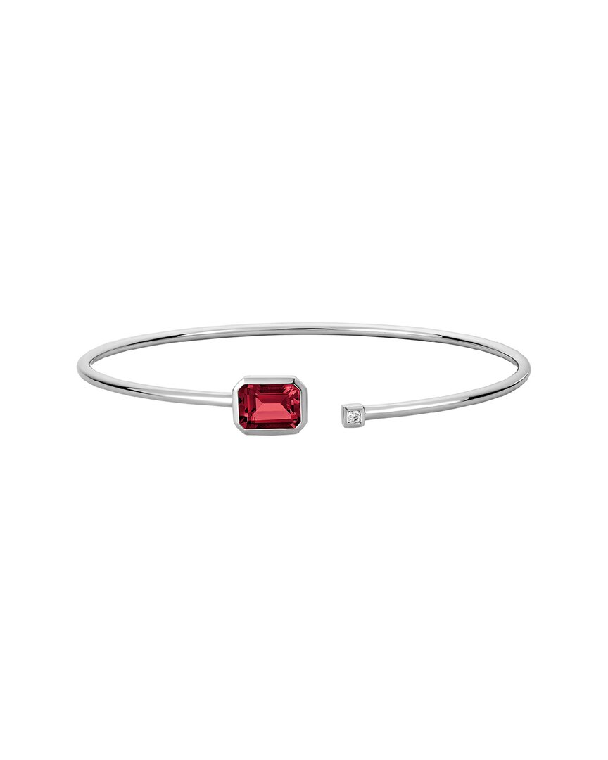 Diamond Select Cuts 14k 1.75 Ct. Tw. Diamond & Garnet Bangle