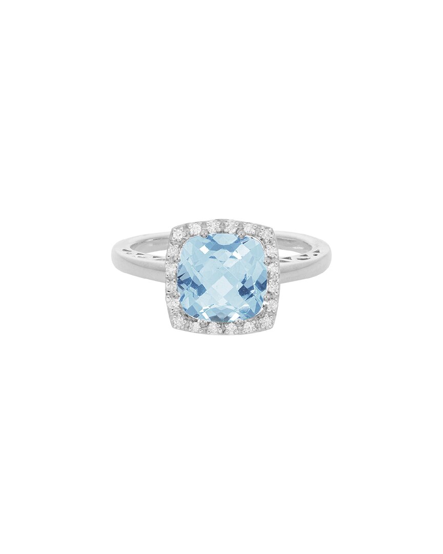 Diamond Select Cuts 14k 1.90 Ct. Tw. Diamond & Aquamarine Ring