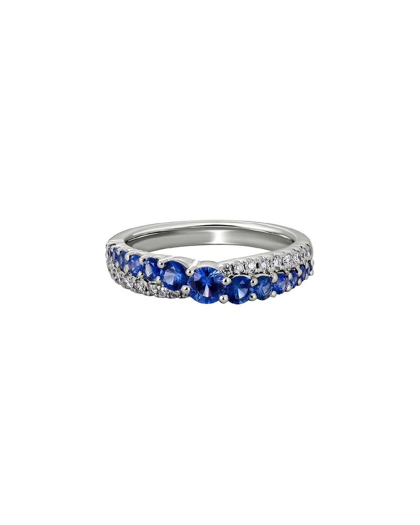 Diamond Select Cuts 14k Diamond .17 Ct. & .84 Ct. Blue Sapphire Ring