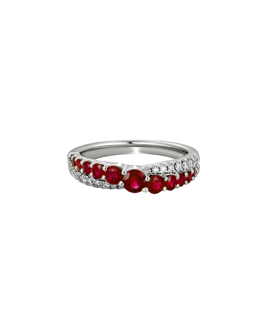 Diamond Select Cuts 14k Diamond .17 Ct. & .82 Ct. Ruby Ring