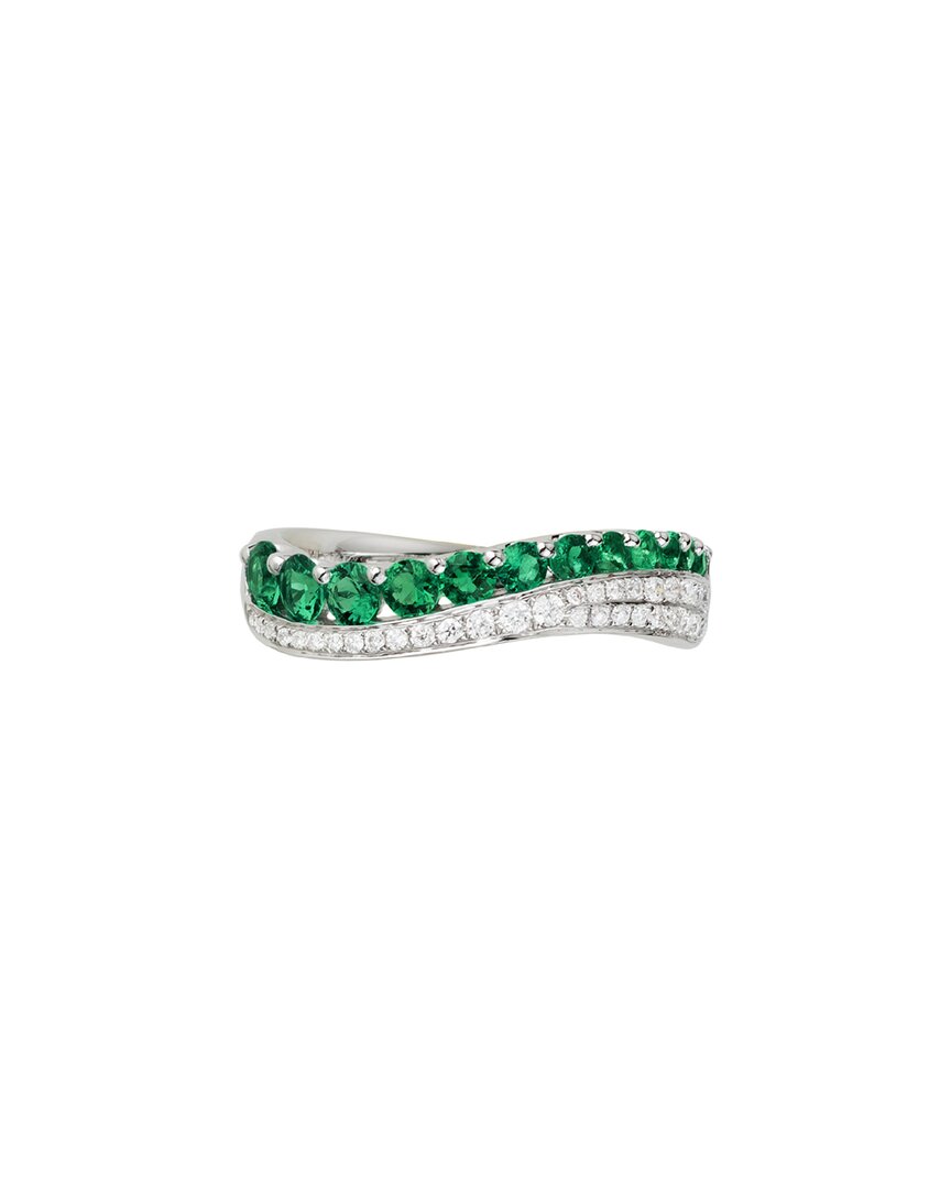 Diamond Select Cuts 14k 0.71 Ct. Tw. Diamond & Emerald Ring In Green