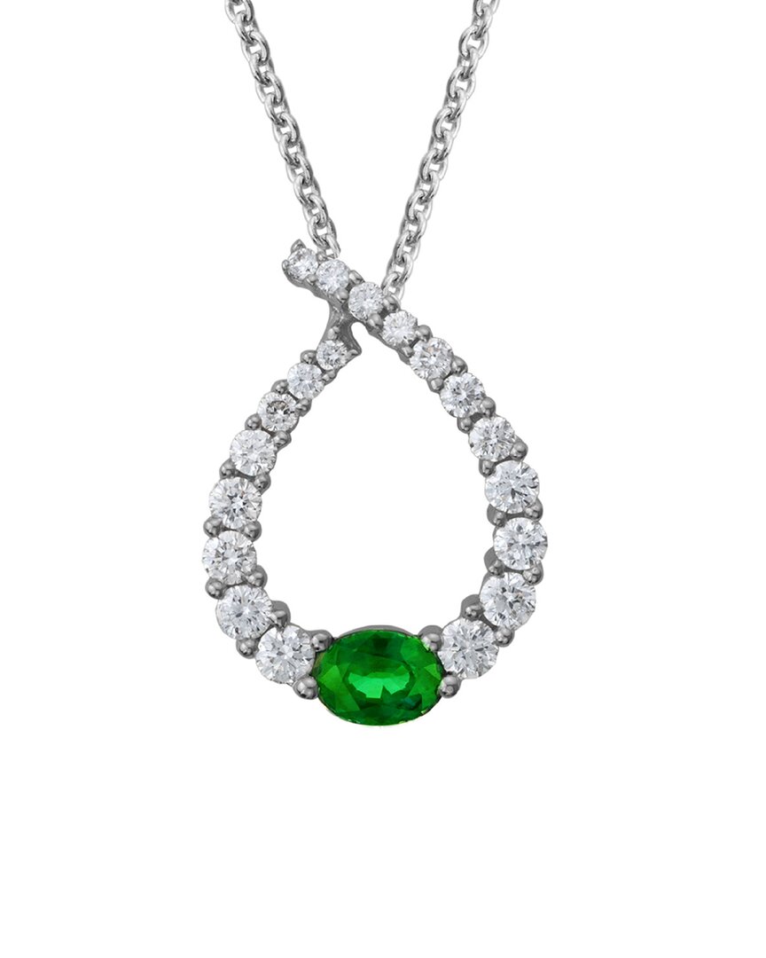 Diamond Select Cuts 14k 0.93 Ct. Tw. Diamond & Emerald Necklace