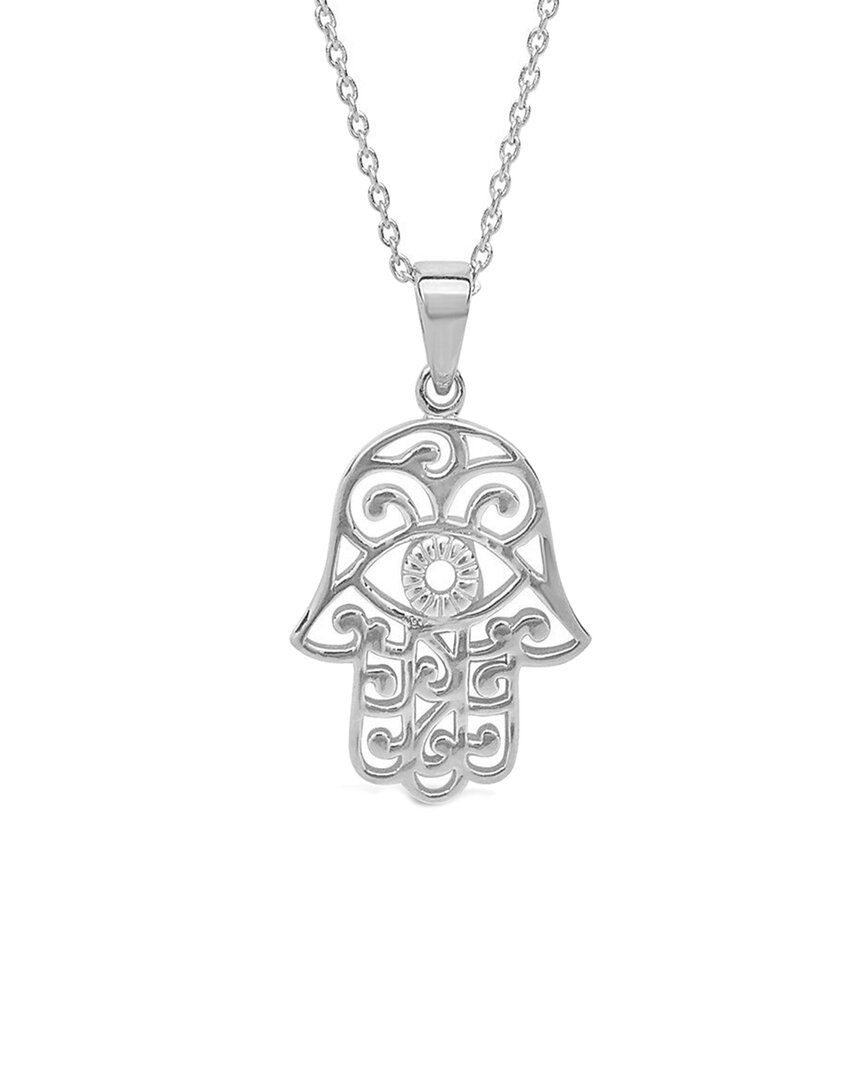 Sterling Forever Silver Hamsa Necklace