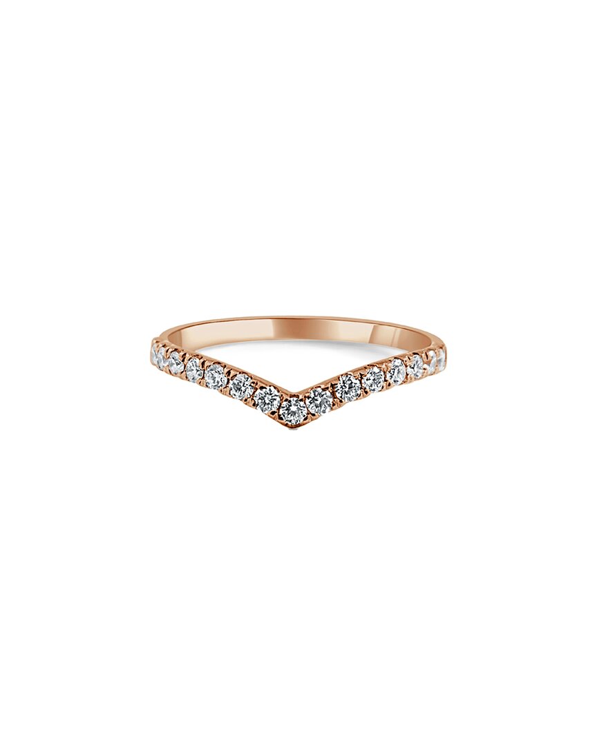 Sabrina Designs 14k Rose Gold 0.25 Ct. Tw. Diamond V Ring