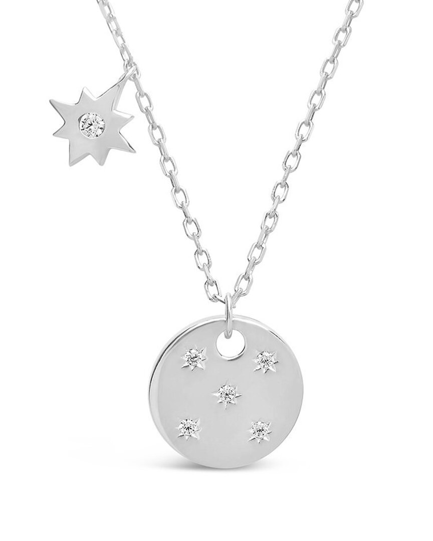Sterling Forever Silver Cz Northern Star Necklace