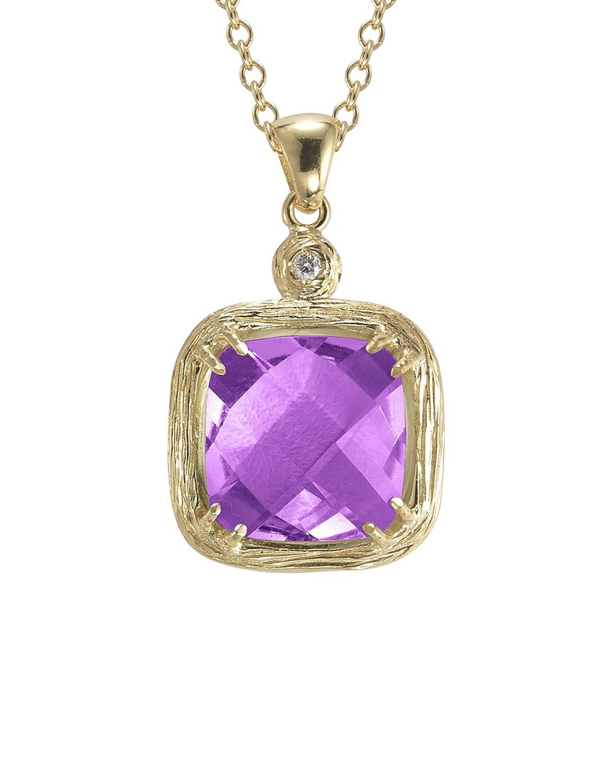 I. Reiss Color Collection 14k 3.77 Ct. Tw. Diamond & Amethyst Necklace