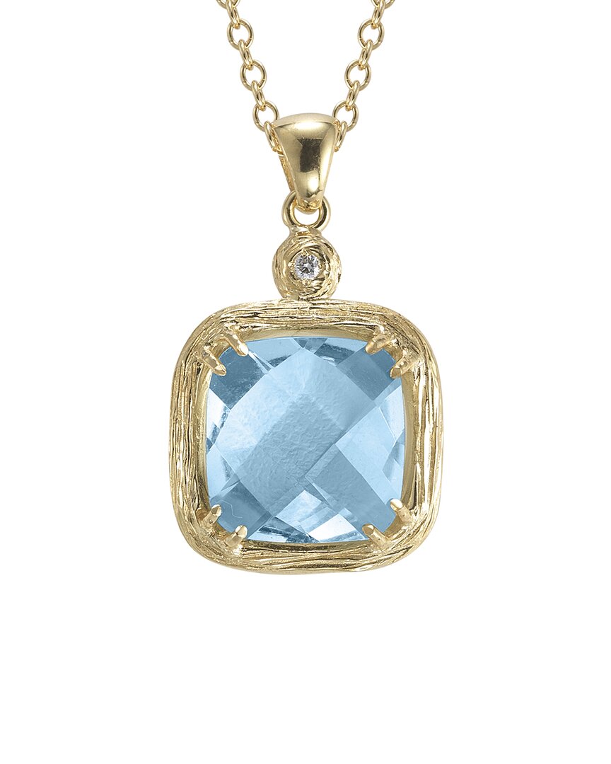 I. Reiss Color Collection 14k 3.77 Ct. Tw. Diamond & Blue Topaz Necklace