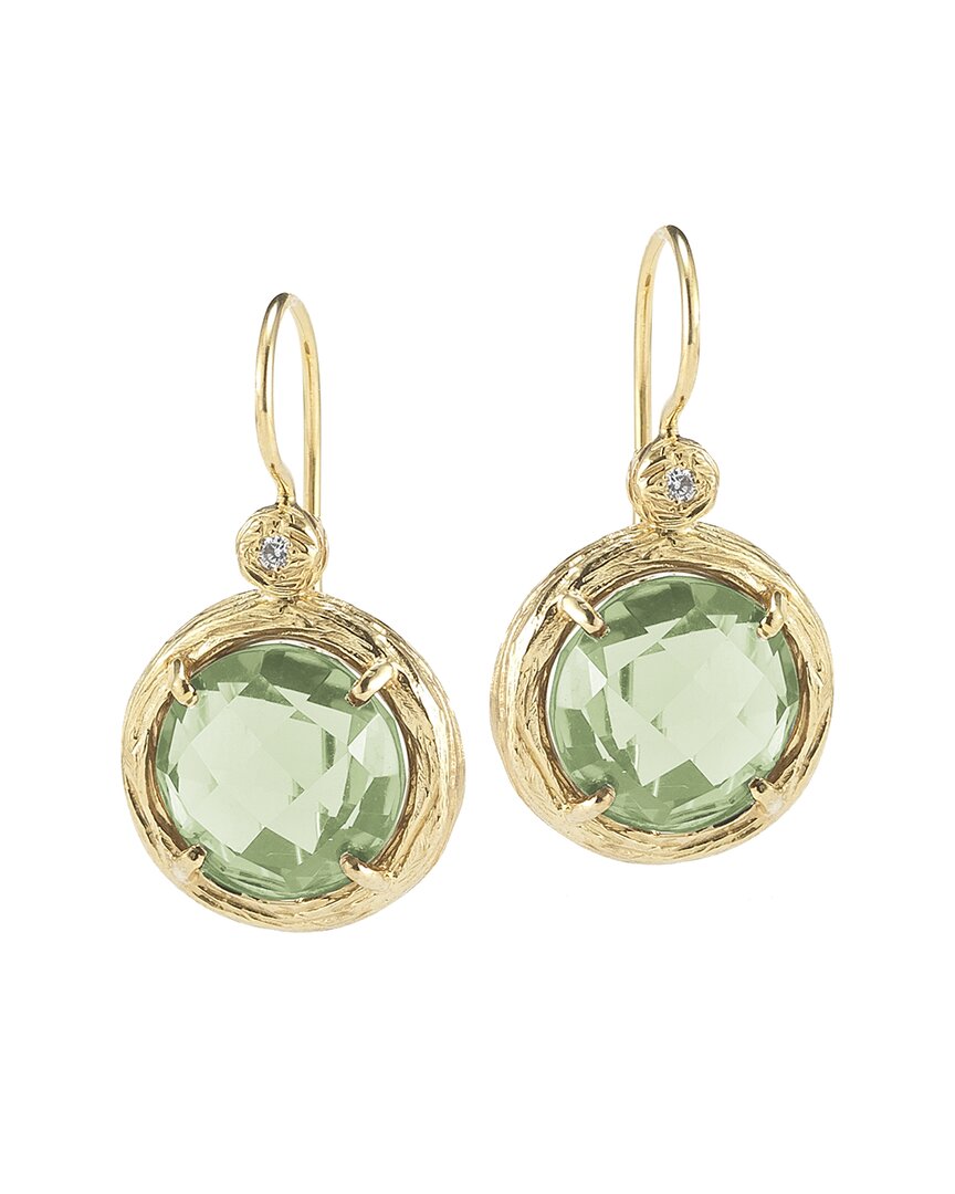 Shop I. Reiss Color Collection 14k 2.78 Ct. Tw. Diamond & Green Amethyst Earrings