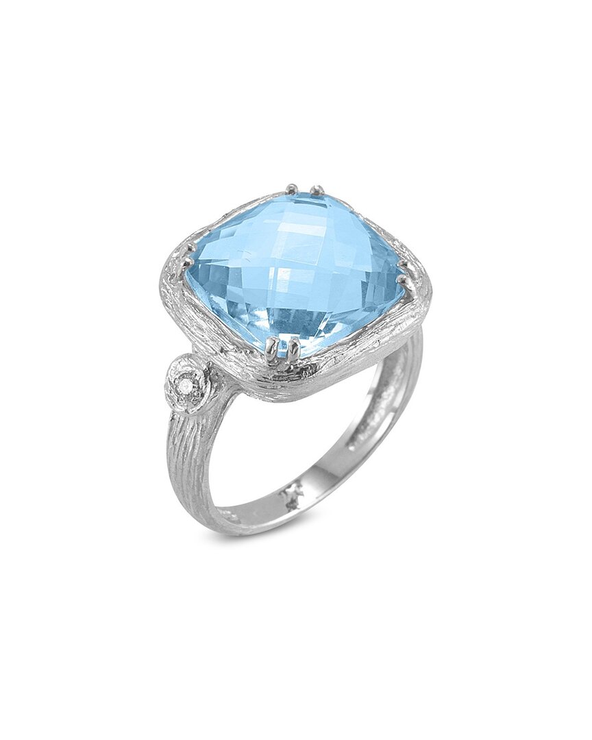 I. Reiss Color Collection 14k 6.78 Ct. Tw. Diamond & Blue Topaz Ring