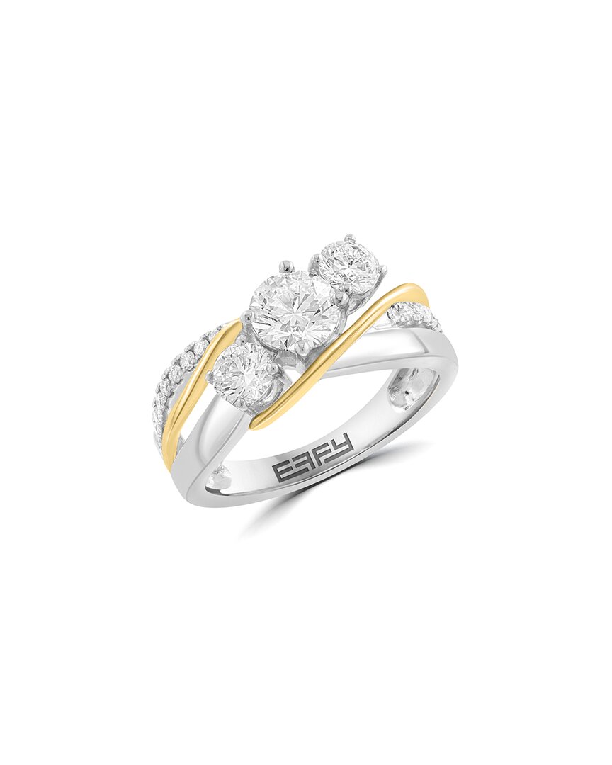 Effy Fine Jewelry Gold Over Silver 1.45 Ct. Tw. Lab-grown Diamond Ring