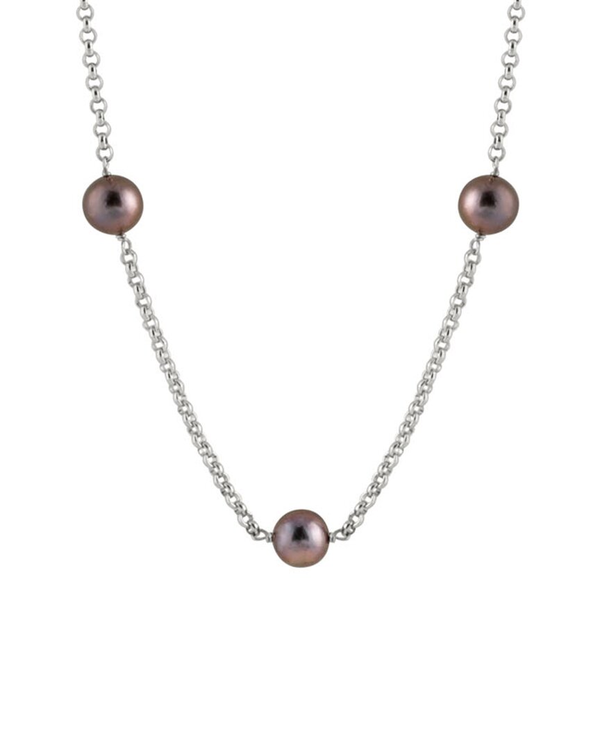 Splendid Pearls Rhodium Plated 8.5-9mm Pearl Necklace