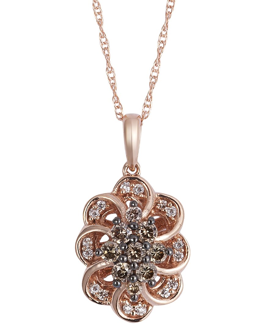 Le Vian ® 14k Strawberry Gold 0.26 Ct. Tw. Diamond Pendant Necklace