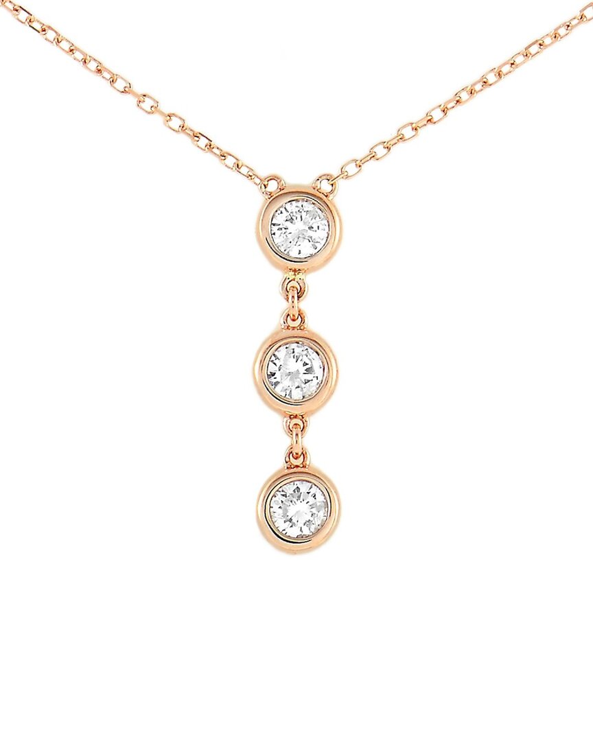 Diamond Select Cuts 14k Rose Gold 0.25 Ct. Tw. Diamond Necklace