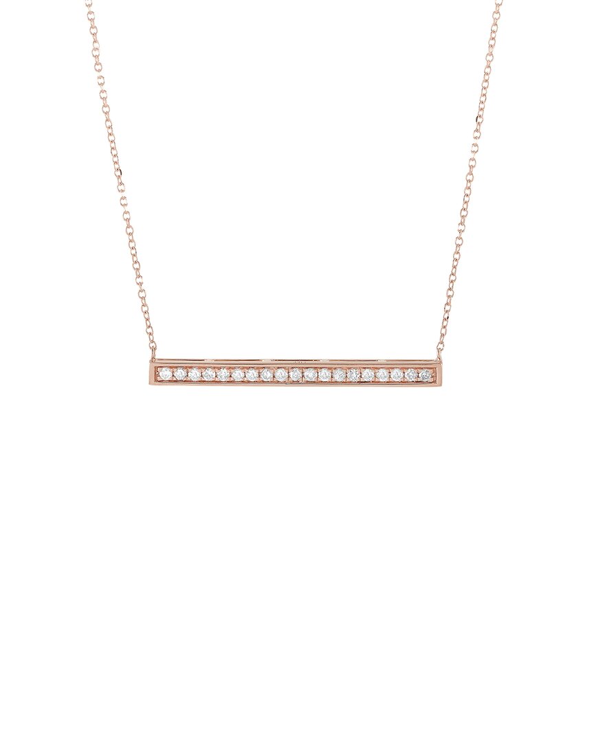 Diamond Select Cuts 14k Rose Gold 0.25 Ct. Tw. Diamond Necklace