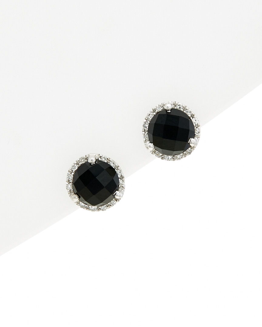 Diana M. Fine Jewelry 14K 3.07 ct. tw. Diamond & Agate Studs