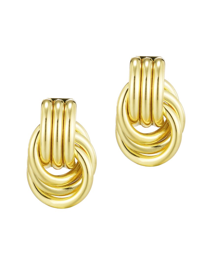 Adornia Gold Plated Doorknocker Stud Earrings In Gold