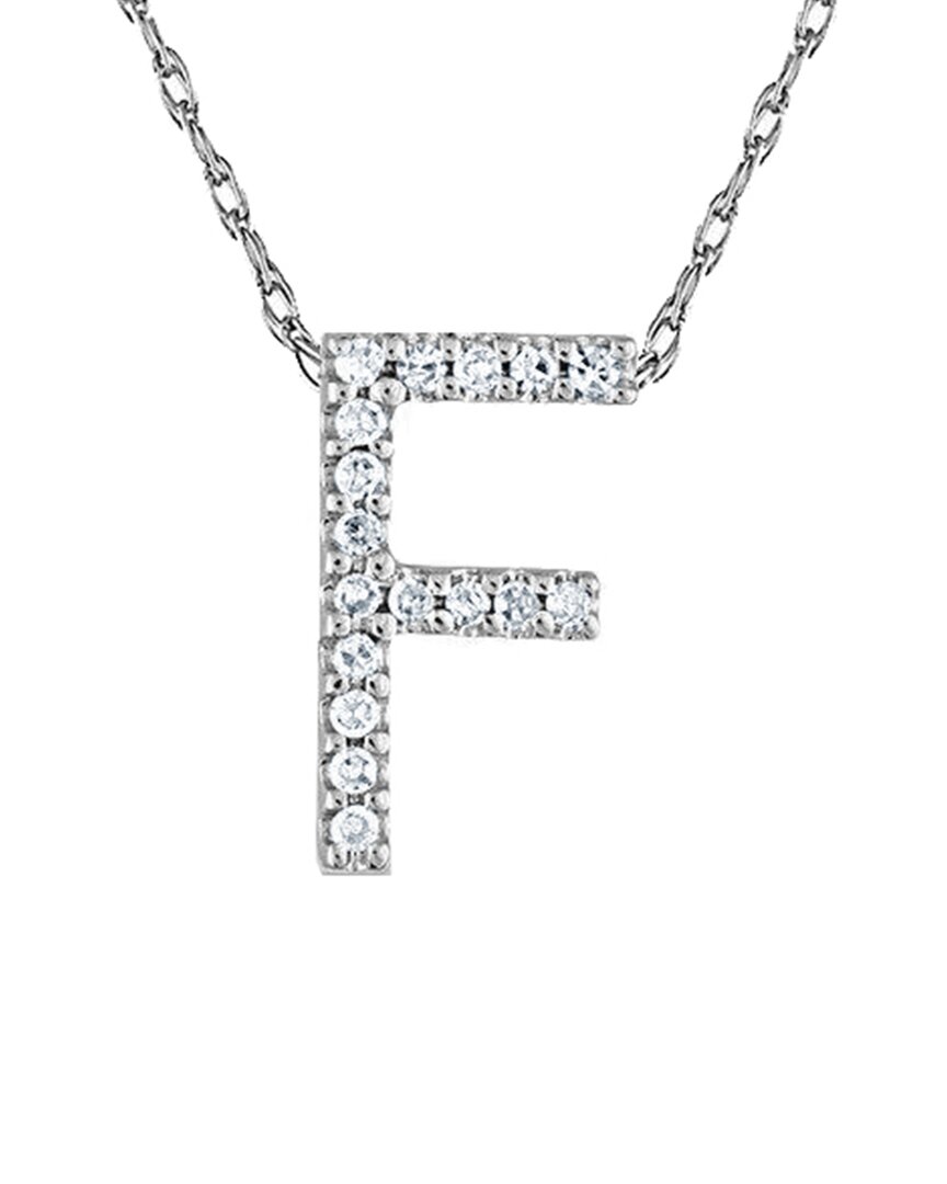 Suzy Levian 14k Diamond Initial Necklace (a-z)