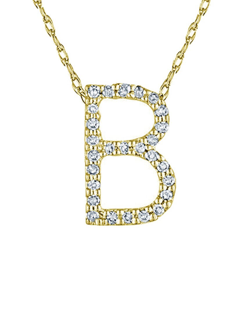 Suzy Levian 14k Diamond Initial Necklace (a-z)
