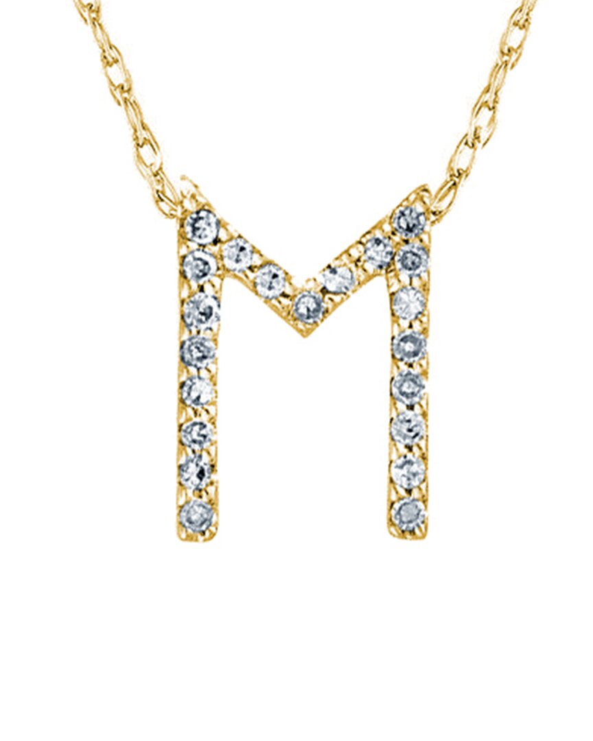 Suzy Levian 14k Diamond Initial Necklace (a-z)