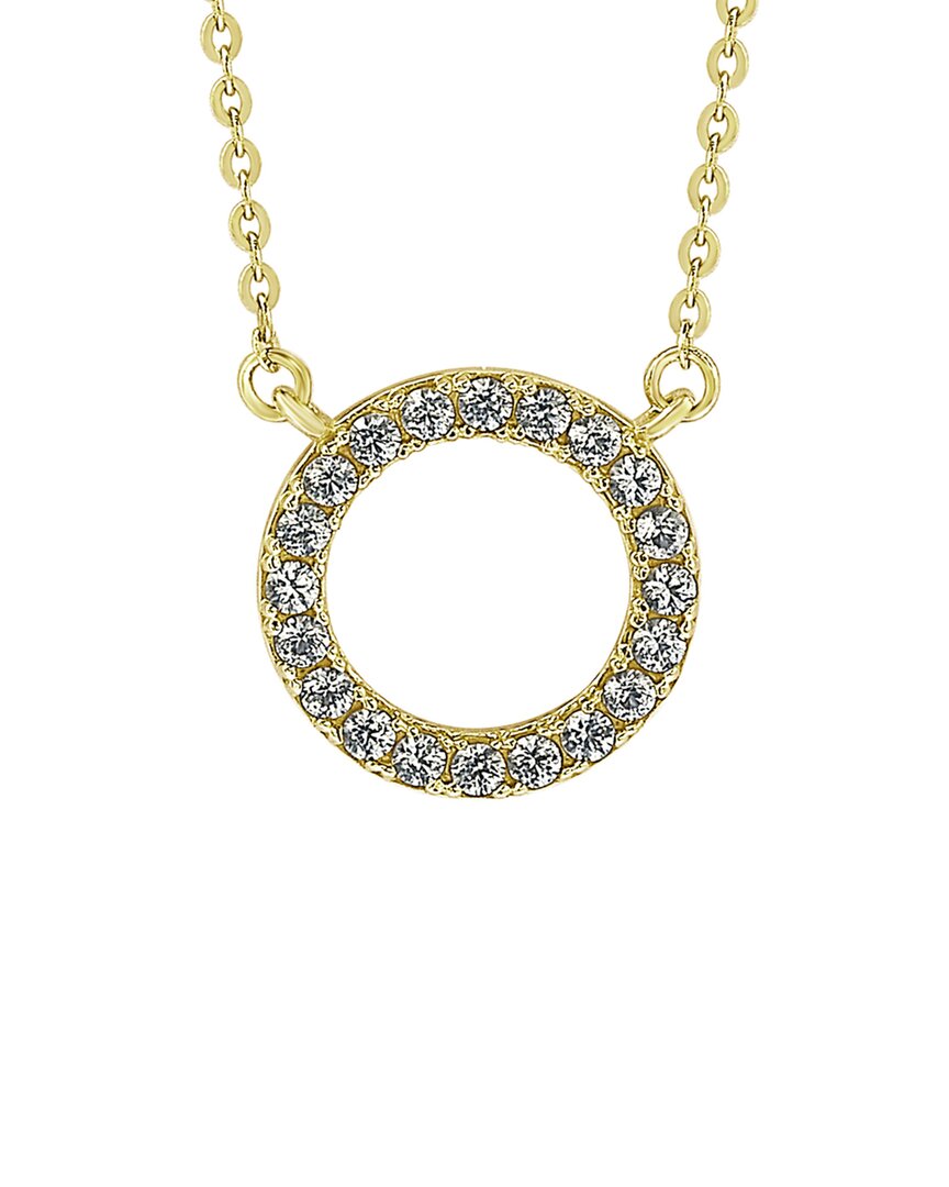 Shop Suzy Levian 14k 0.25 Ct. Tw. Diamond Circle Necklace
