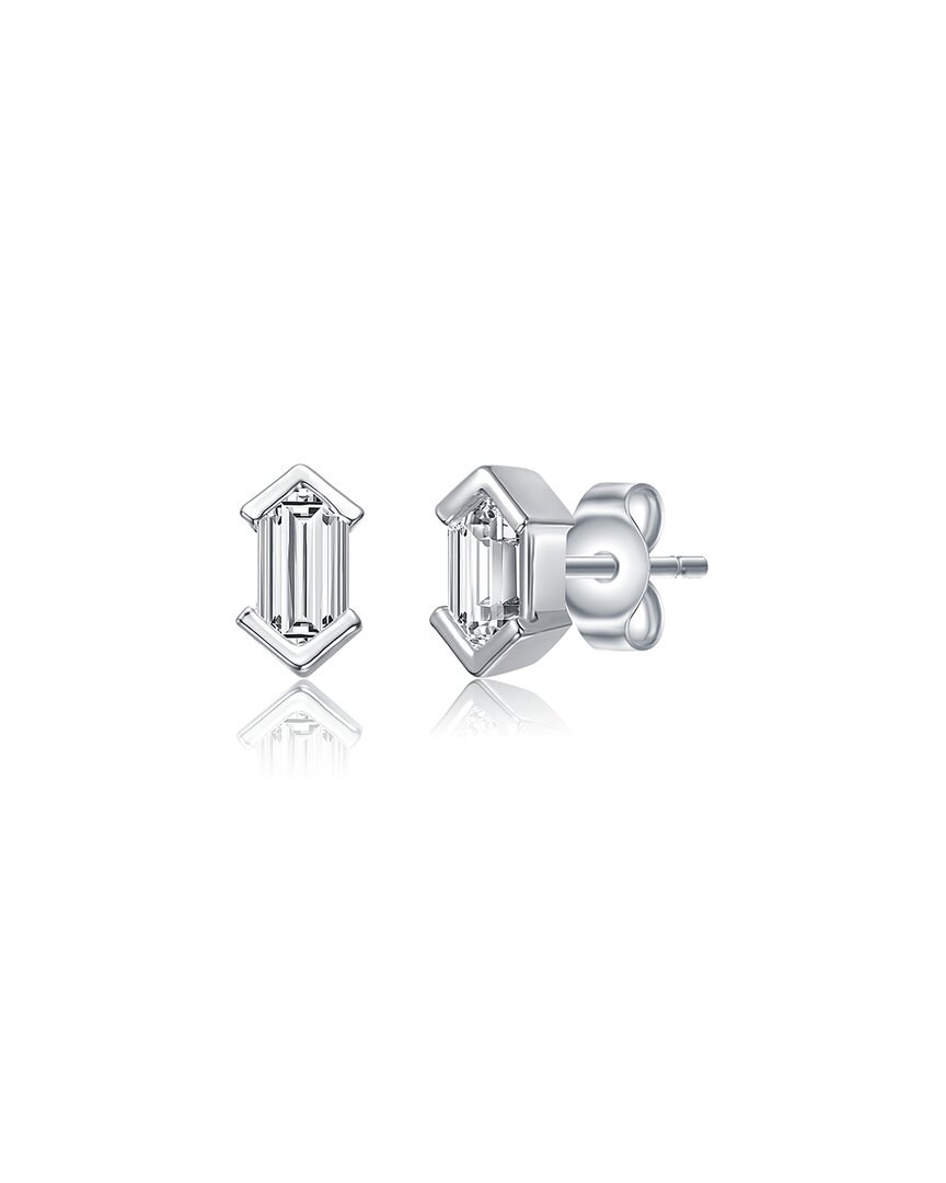 Genevive Silver Cz Studs