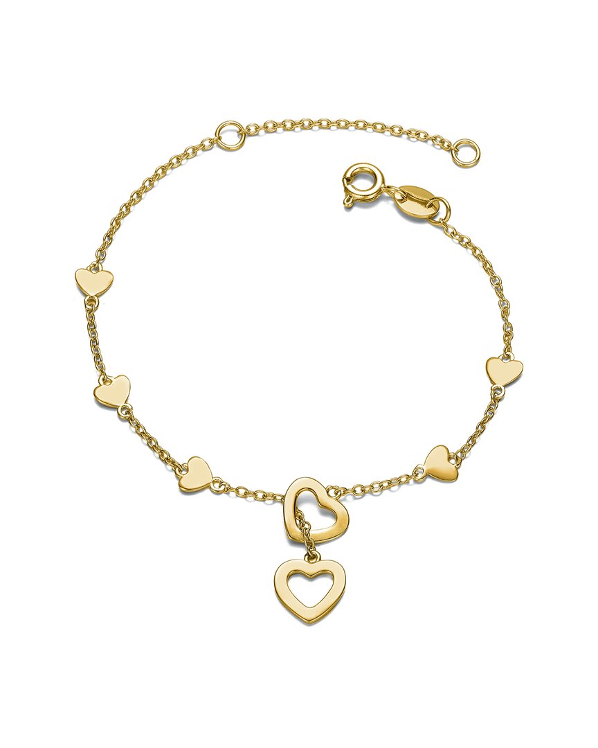 Rachel Glauber 14k Plated Heart Bracelet