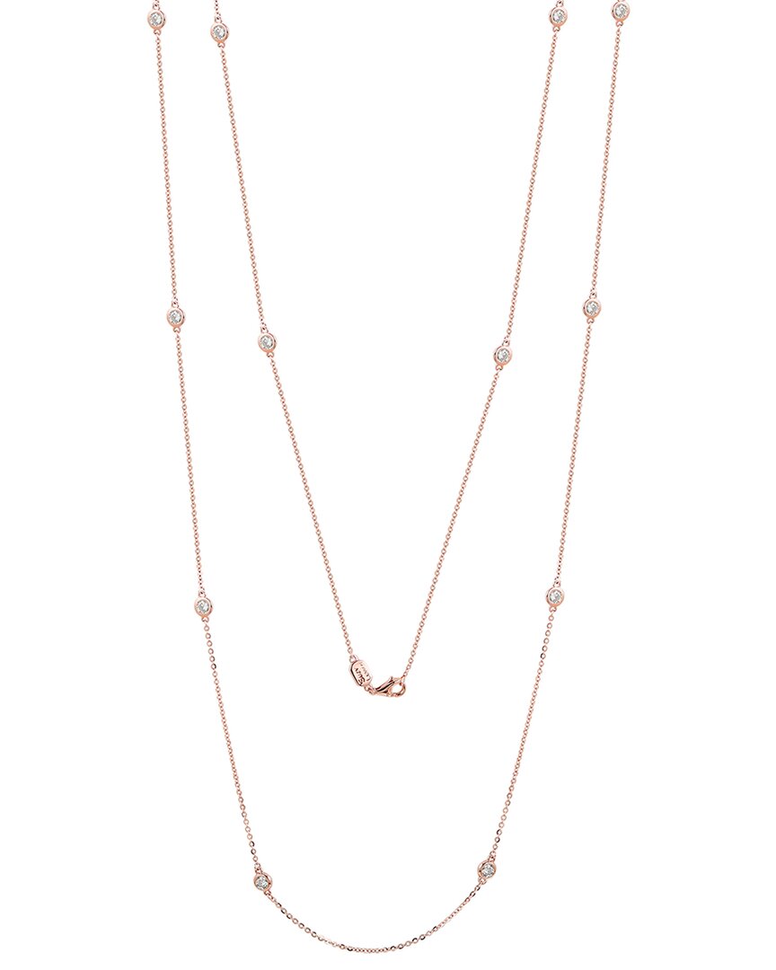 Suzy Levian 14k Rose Gold 1.70 Ct. Tw. Diamond Station Necklace