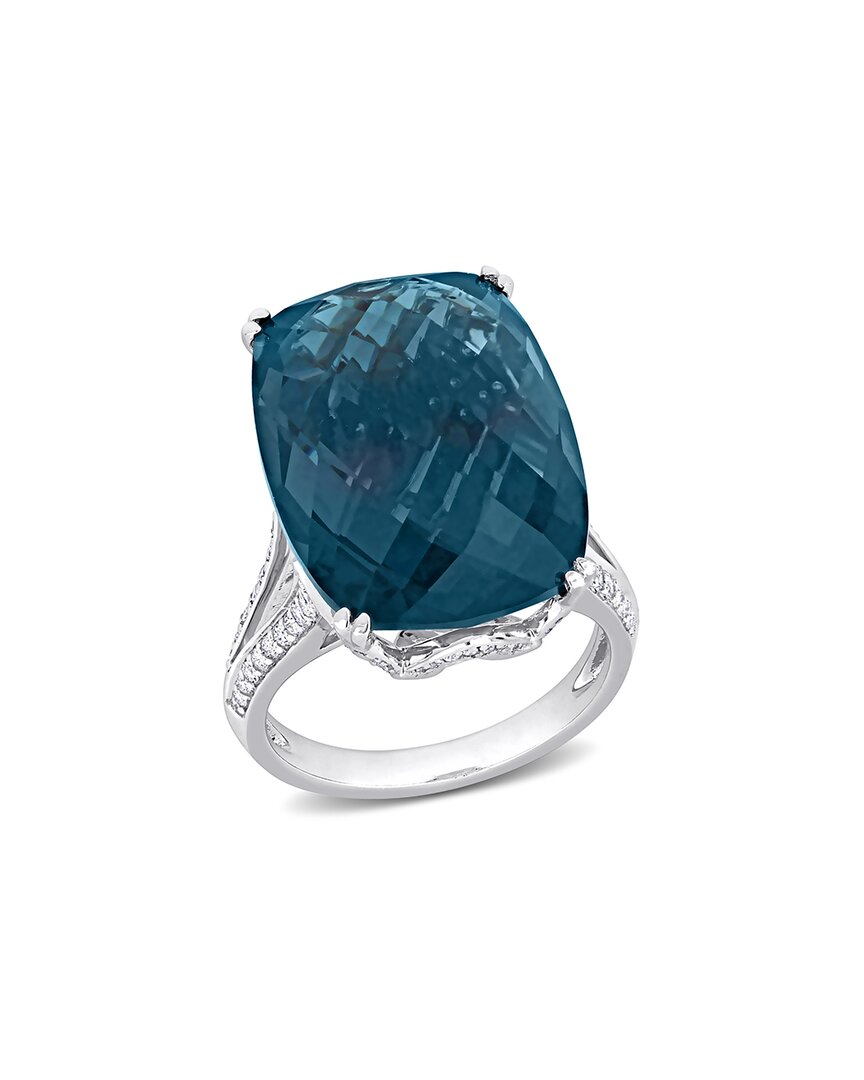 Image of Rina Limor K . ct. tw. Diamond & Topaz Cocktail Ring