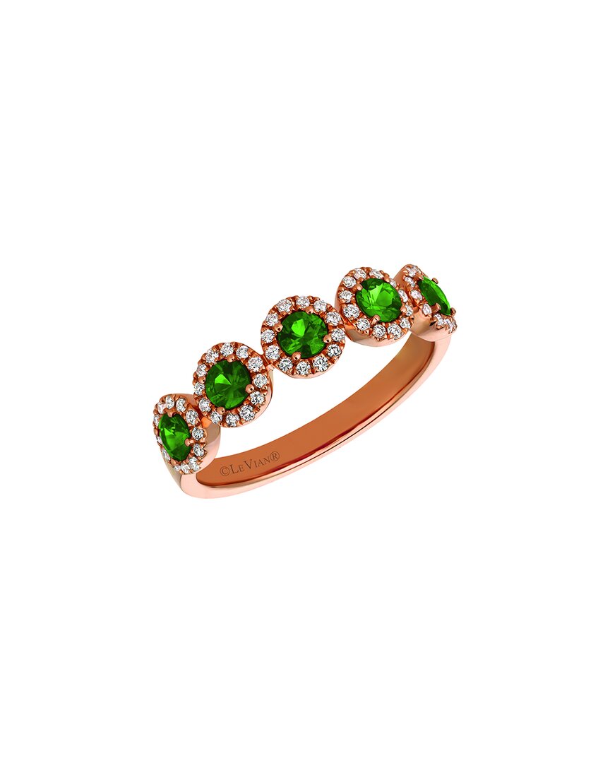 Le Vian 14k Strawberry Gold 0.83 Ct. Tw. Diamond & Emerald Ring