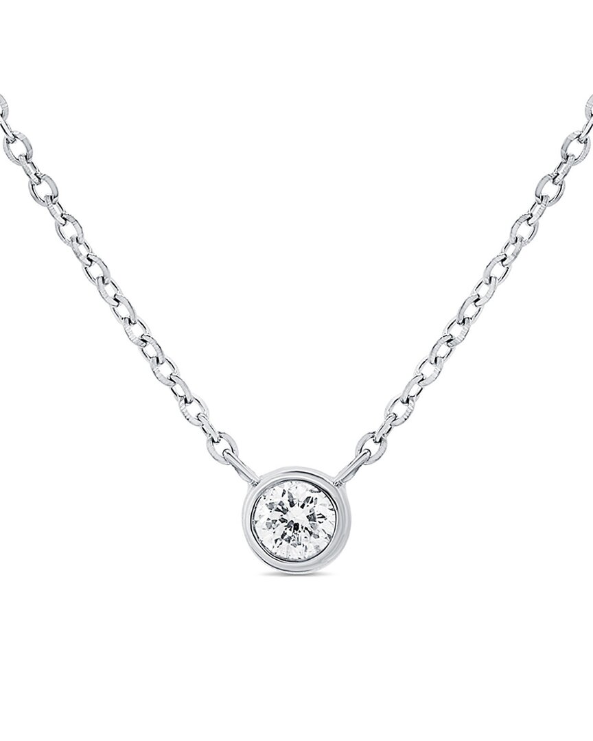 Sabrina Designs 14k 0.07 Ct. Tw. Diamond Solitaire Necklace In Metallic