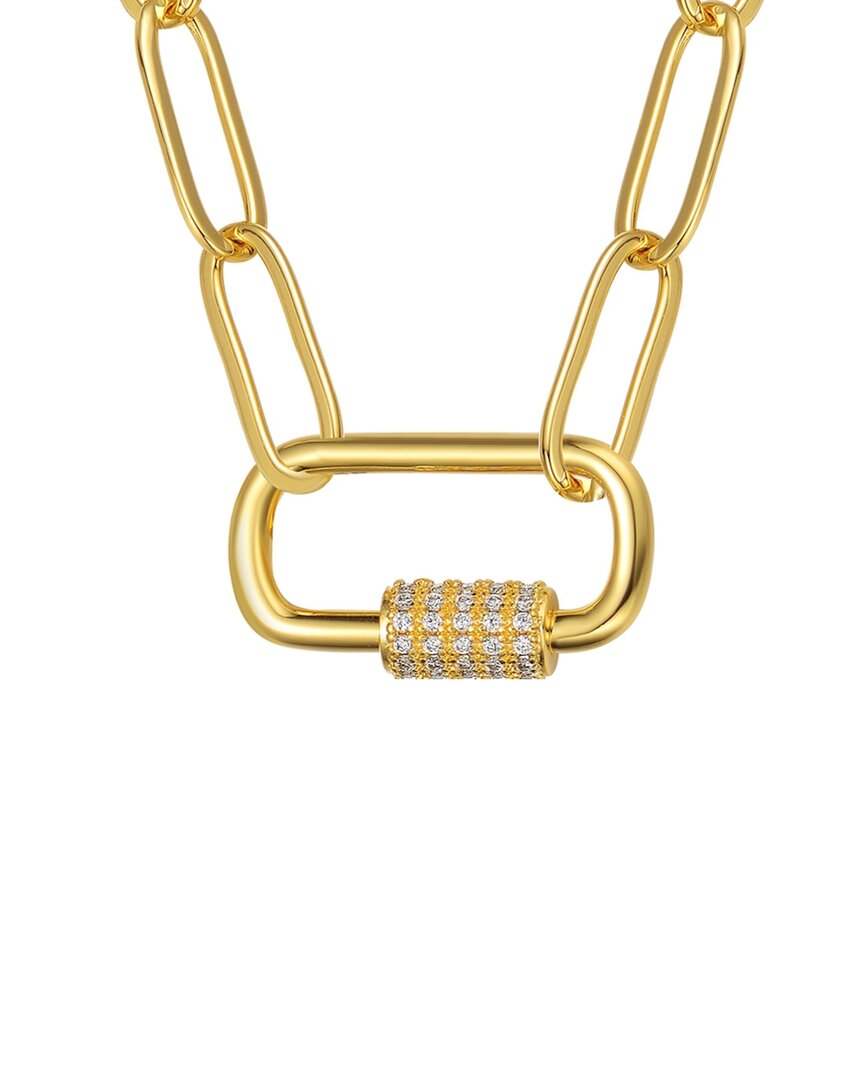 Rachel Glauber 14k Plated Cz Necklace