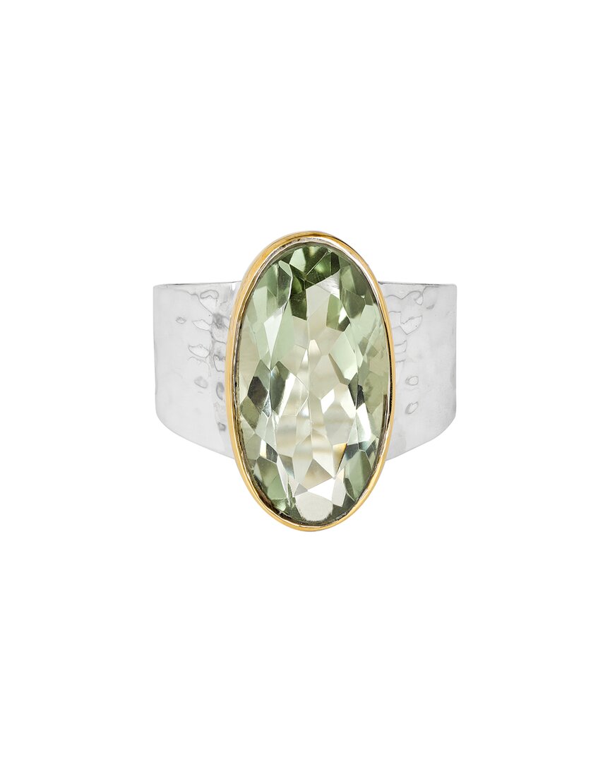 Tiramisu Silver 6.90 Ct. Tw. Green Amethyst Ring