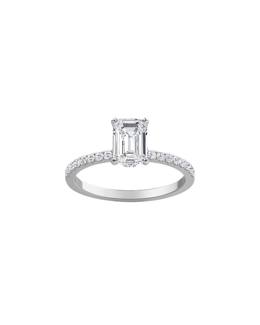 Diana M. Fine Jewelry 14k 1.30 Ct. Tw. Diamond Hidden Halo Half-eternity Ring In Metallic