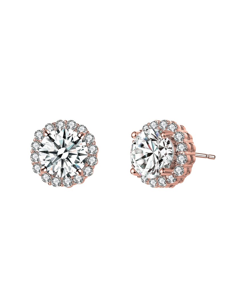 Genevive 18k Rose Gold Plated Earrings