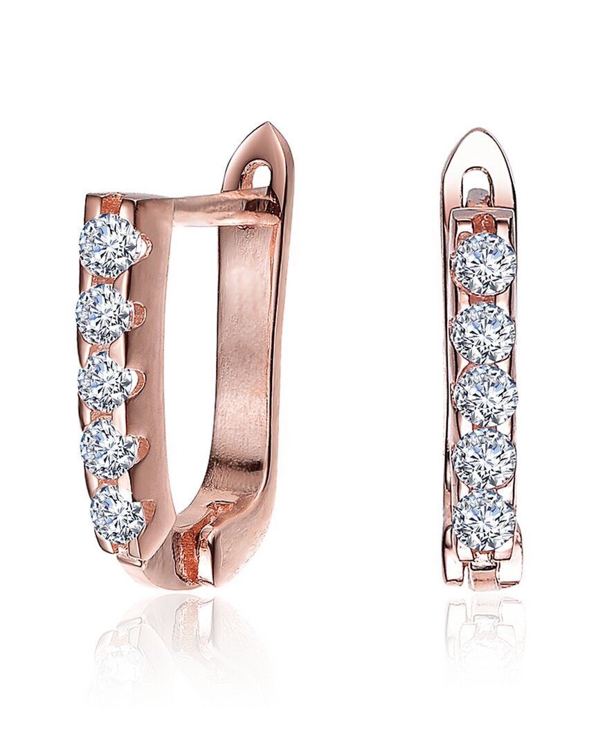 Genevive 18k Rose Gold Plated Earrings