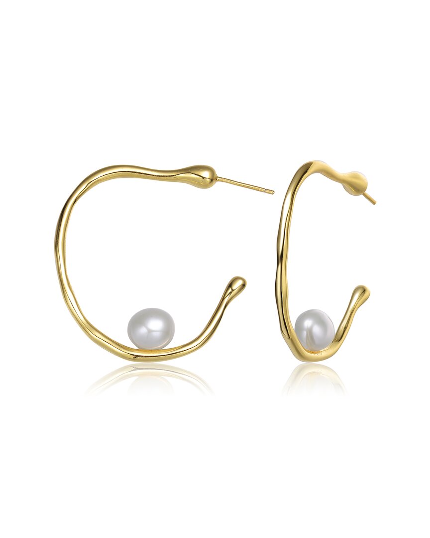 Genevive 14k Over Silver Pearl Earrings