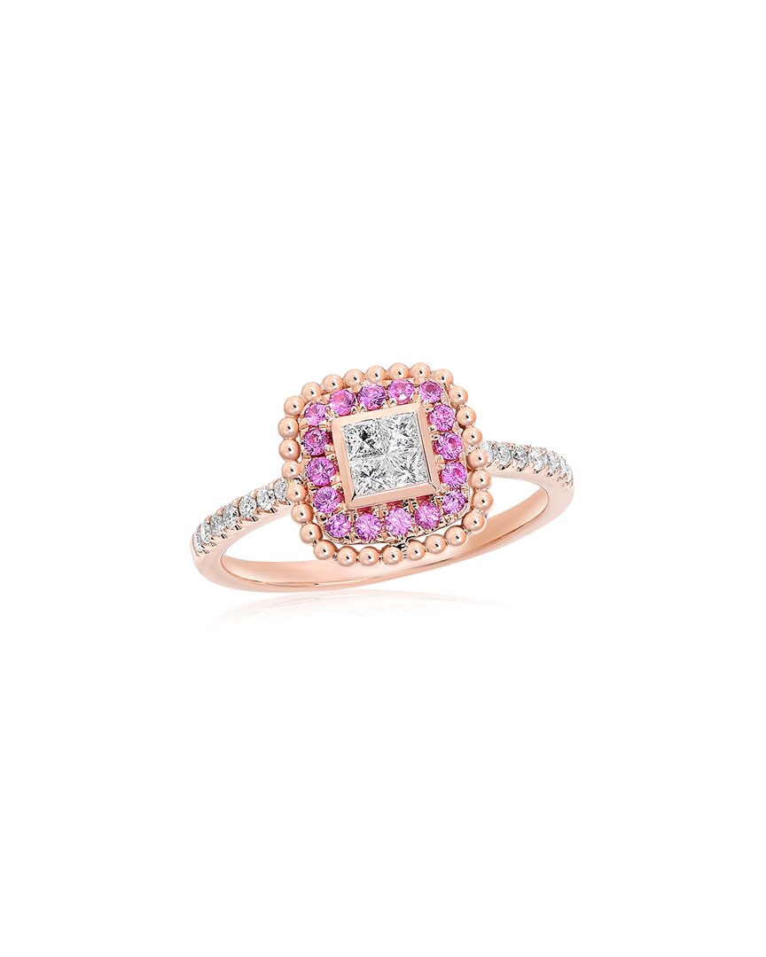 Diana M. Fine Jewelry 14K Rose Gold 0.29 ct. tw. Diamond & Sapphire Ring